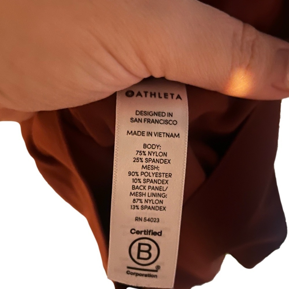 Athleta Hyper Focused Dress Size Small Criss Cross Back Burnt Orange Rust - Picture 6 of 6